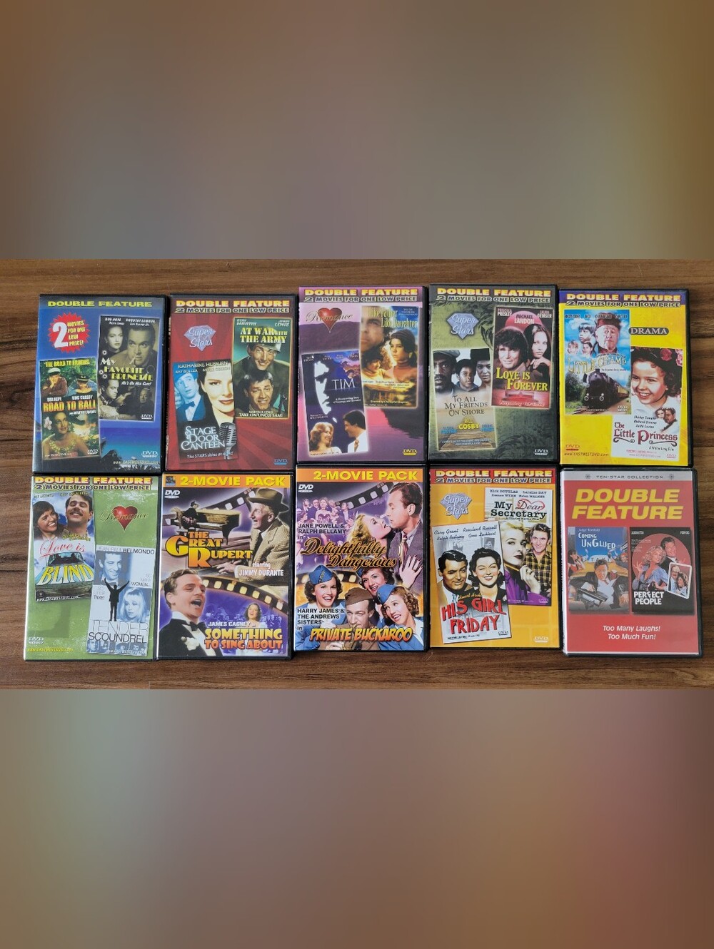 Lot Of 10 - DVD Double Feature Classic Movies